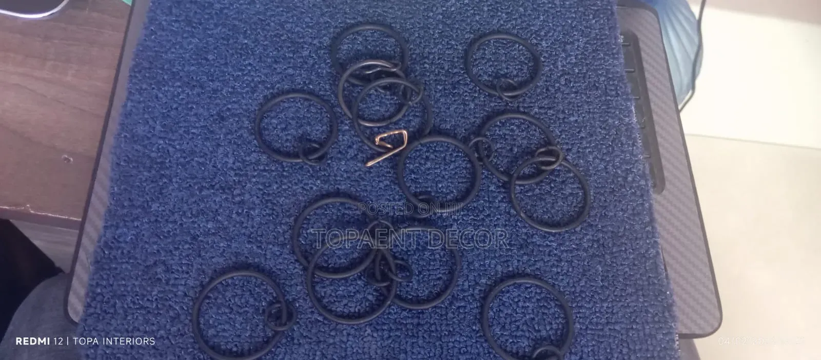 Black Drippery Rings For Window Curtain Rods