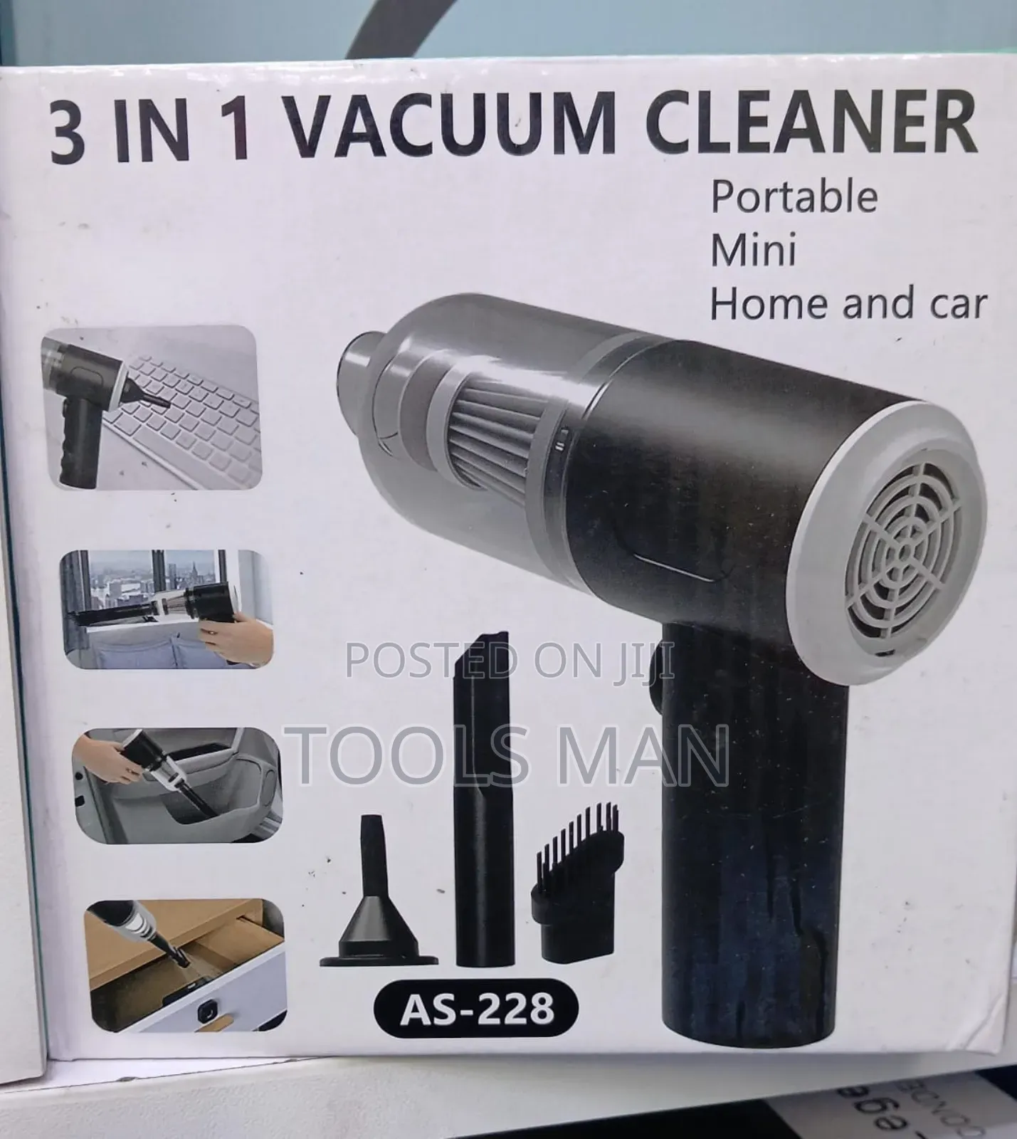 3-in-1 Mini Portable Rechargeable Vacuum Cleaner.