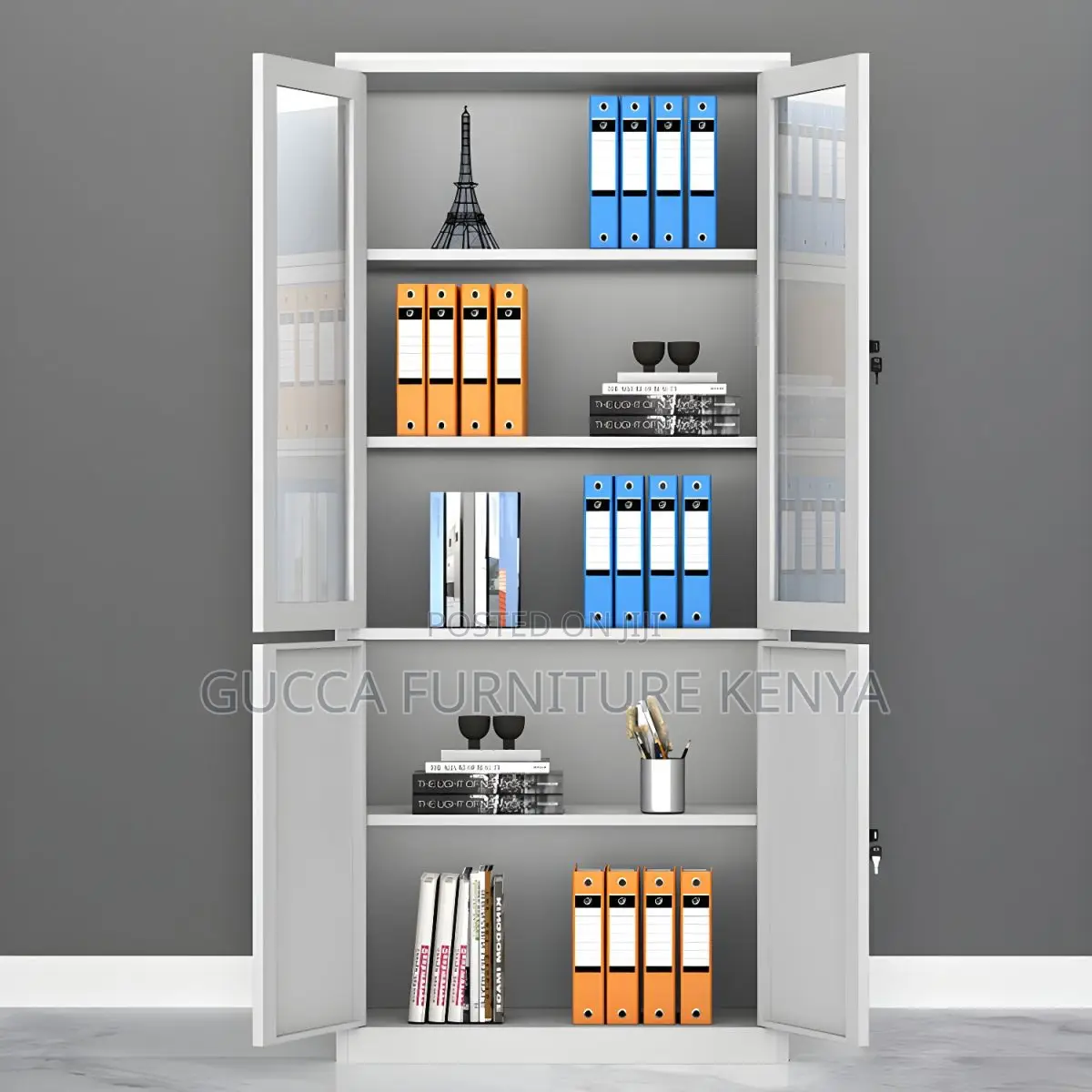 2-door Half Glass Office Document Cabinet