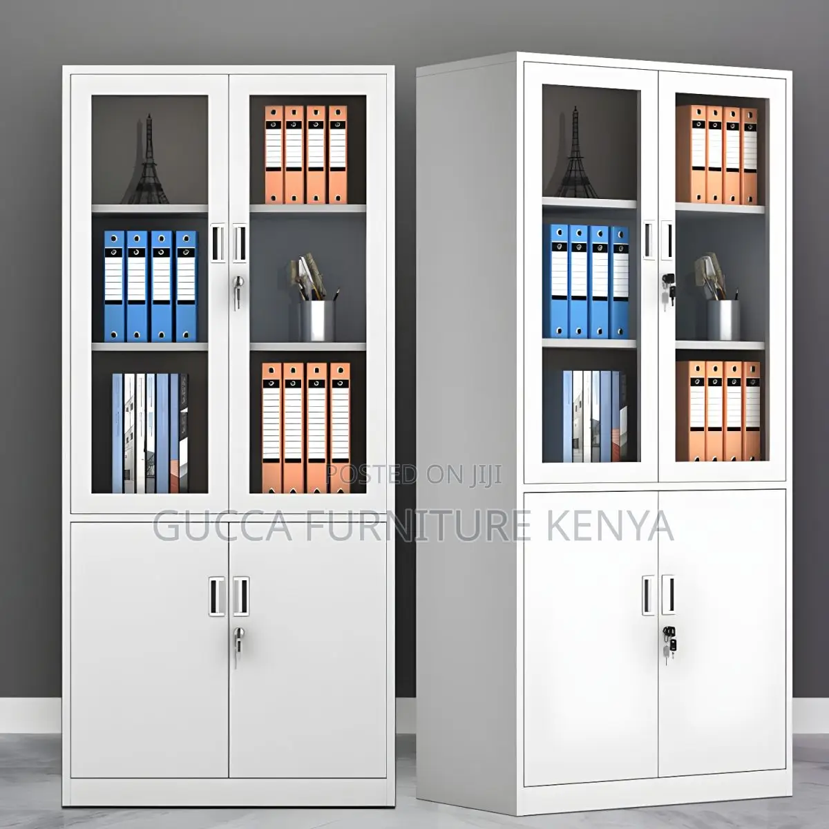 2-door Half Glass Office Document Cabinet