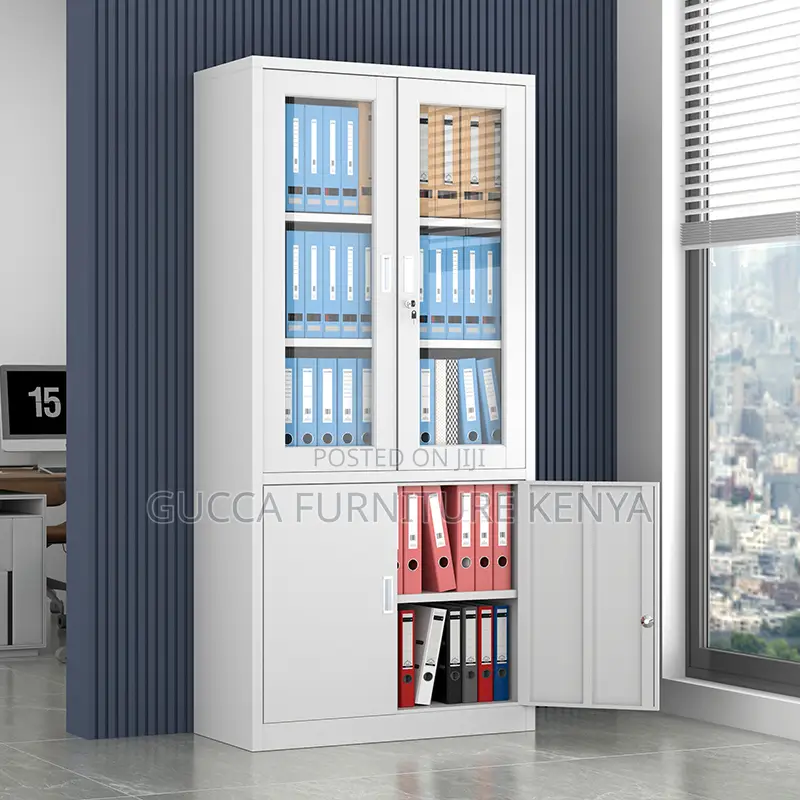 2-door Half Glass Office Document Cabinet