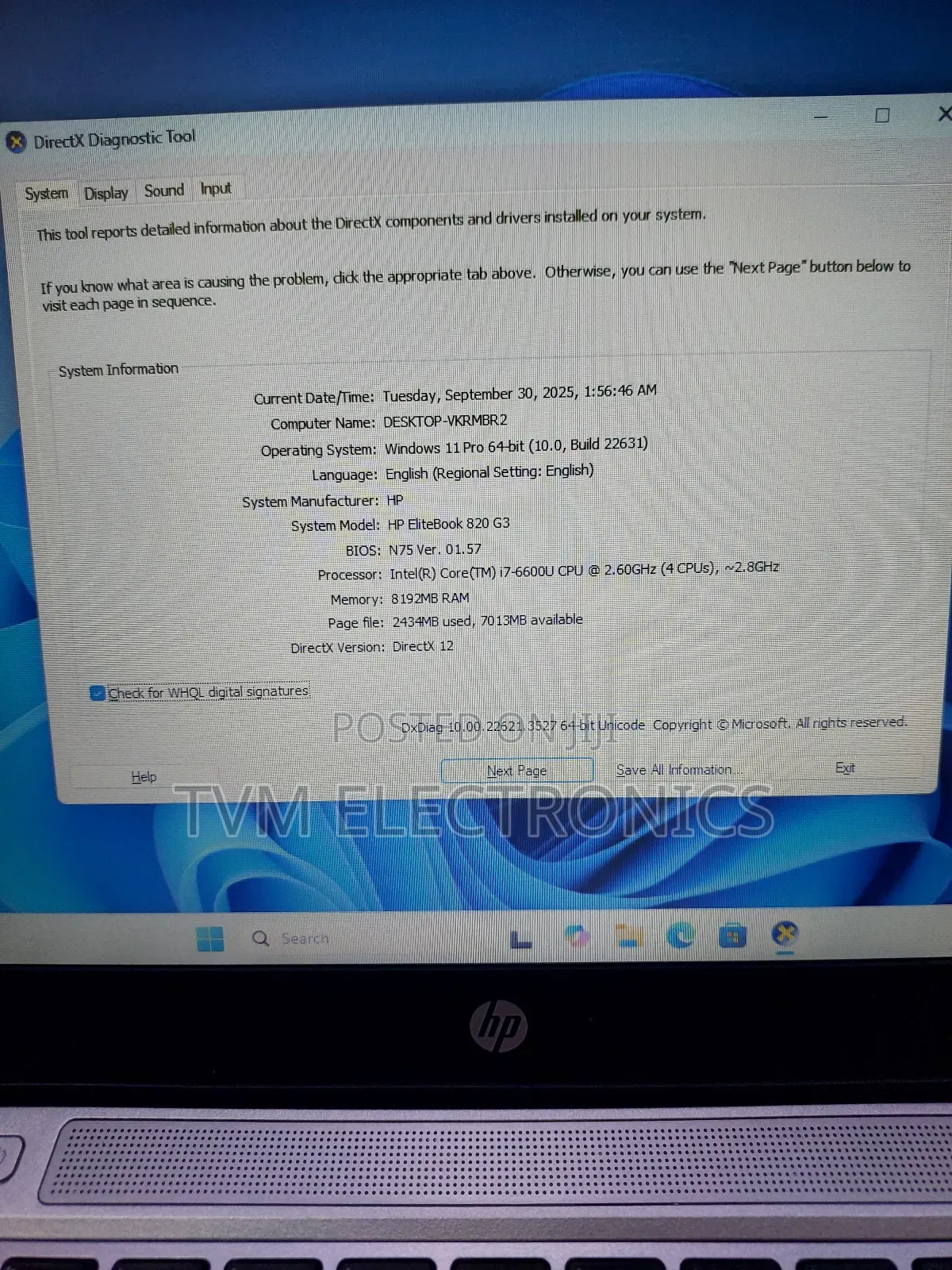 Laptop HP EliteBook 820 G3 8GB Intel Core i7 SSD 256GB