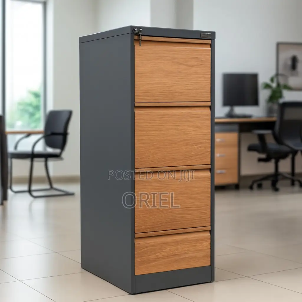 Modern Vertical Office Cabinet : 4 Drawer Metal Filing Cabinet