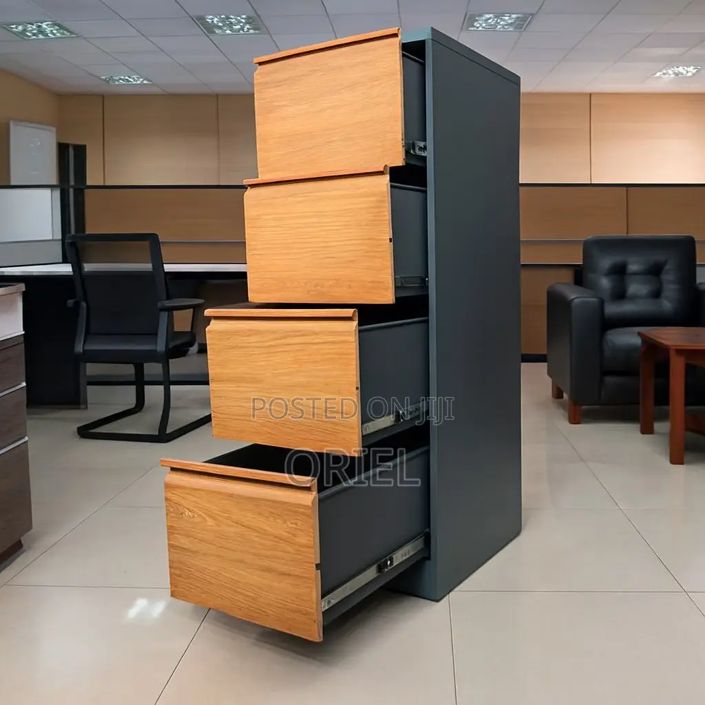 Modern Vertical Office Cabinet : 4 Drawer Metal Filing Cabinet