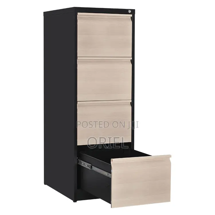 Modern Vertical Office Cabinet : 4 Drawer Metal Filing Cabinet