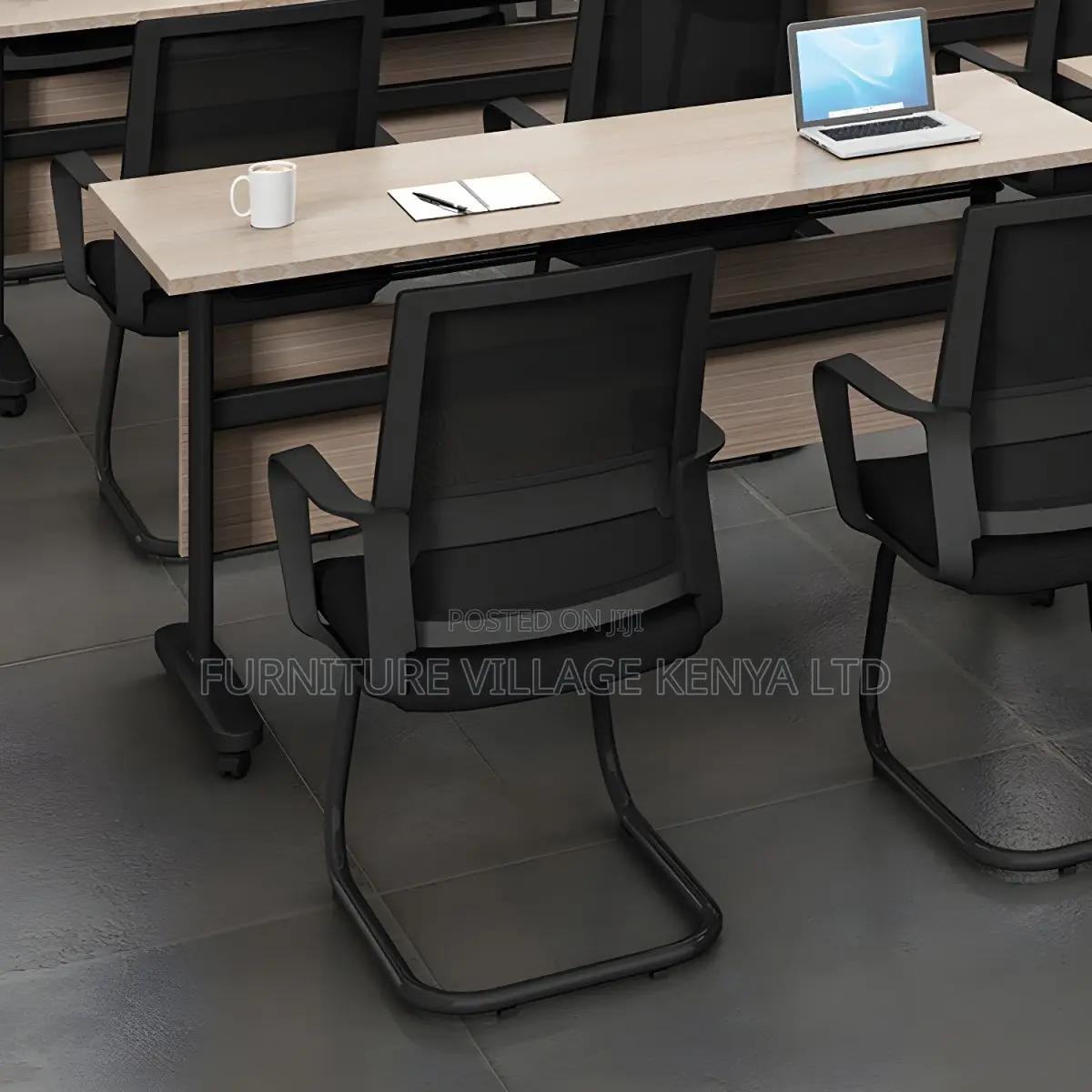 Mid Back Home Office Chair Black Frame Modern Conference Chair