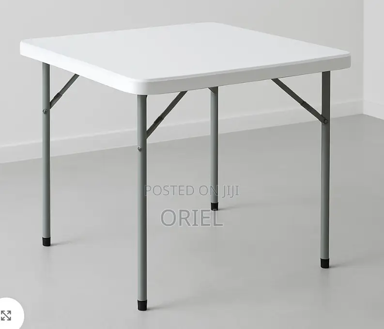 Picnic Foldable Table : 90cm Square Foldable Plastic Table