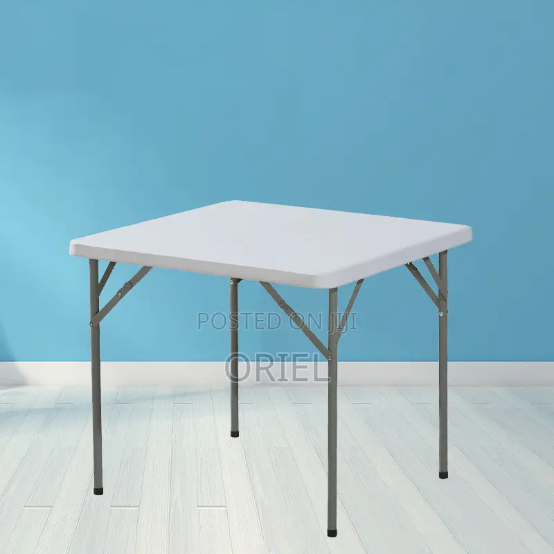 Picnic Foldable Table : 90cm Square Foldable Plastic Table