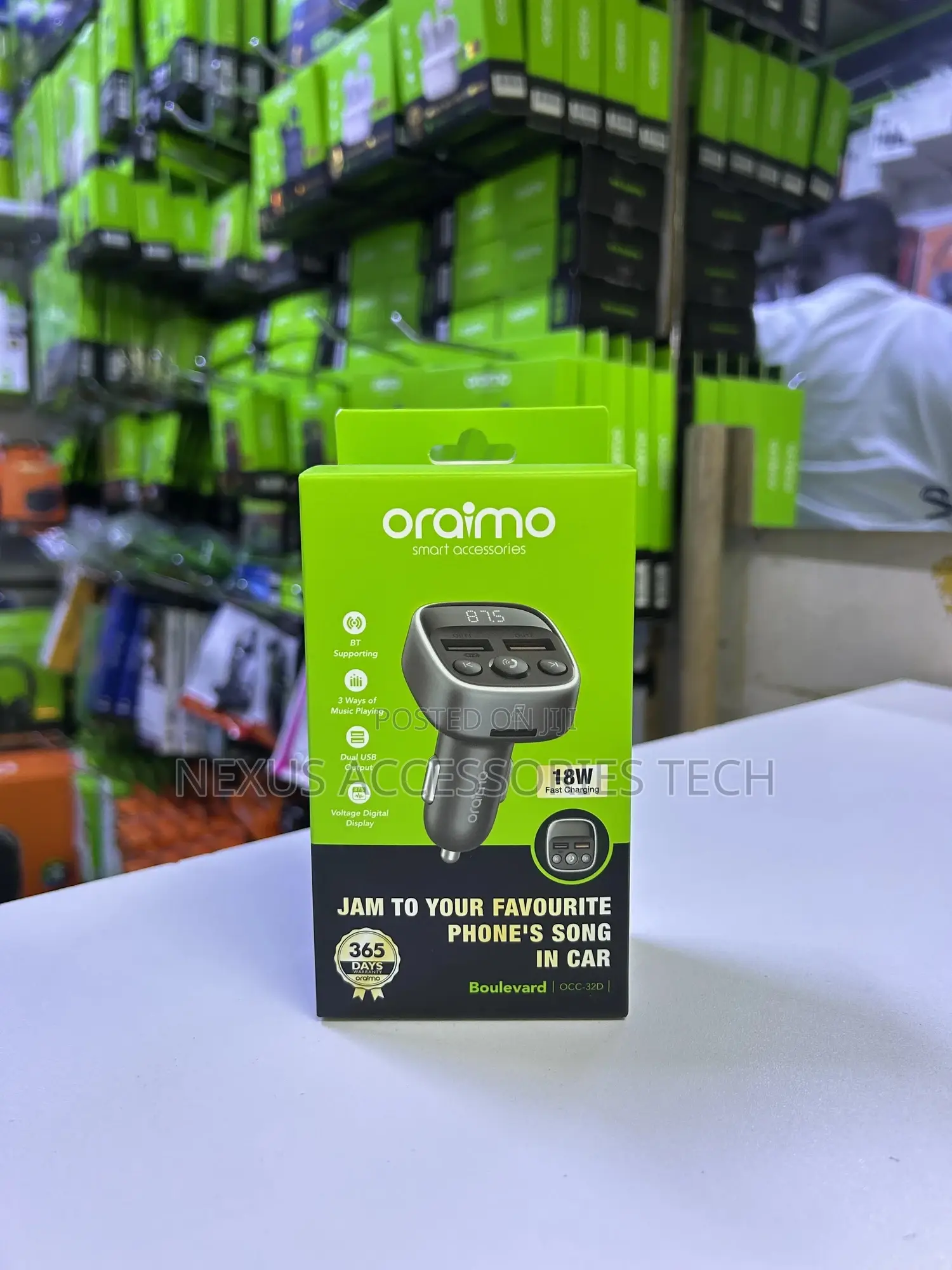 Oraimo Boulevard 18w Car Charger Fm Modulator – Fast Charging