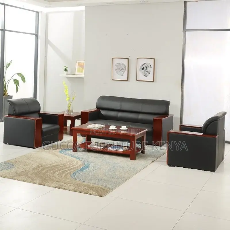Executive 5-seater Leather Reception Office Sofa