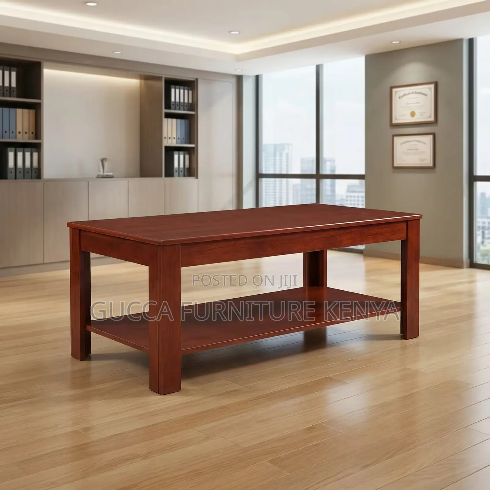 1.2m Mahogany Executive Office Coffee Table