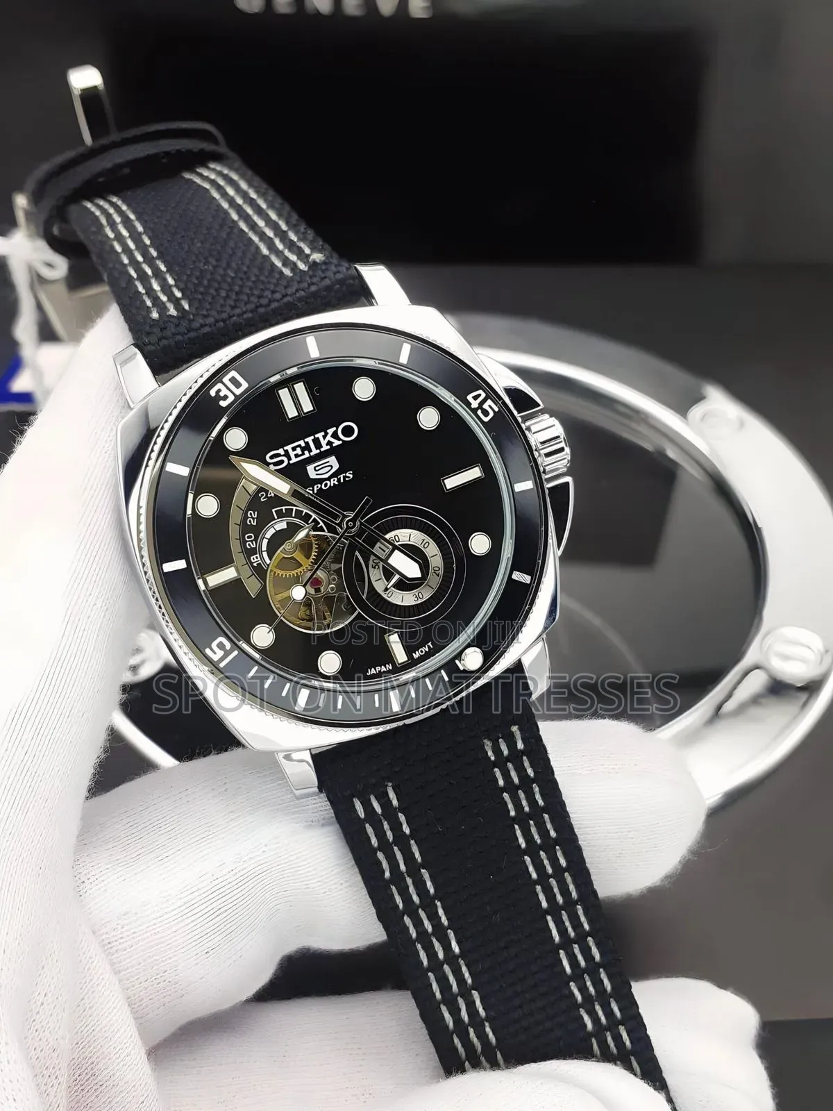 Seiko 5 Sports Automatic Watch. Functional Chronograph. Night Mode