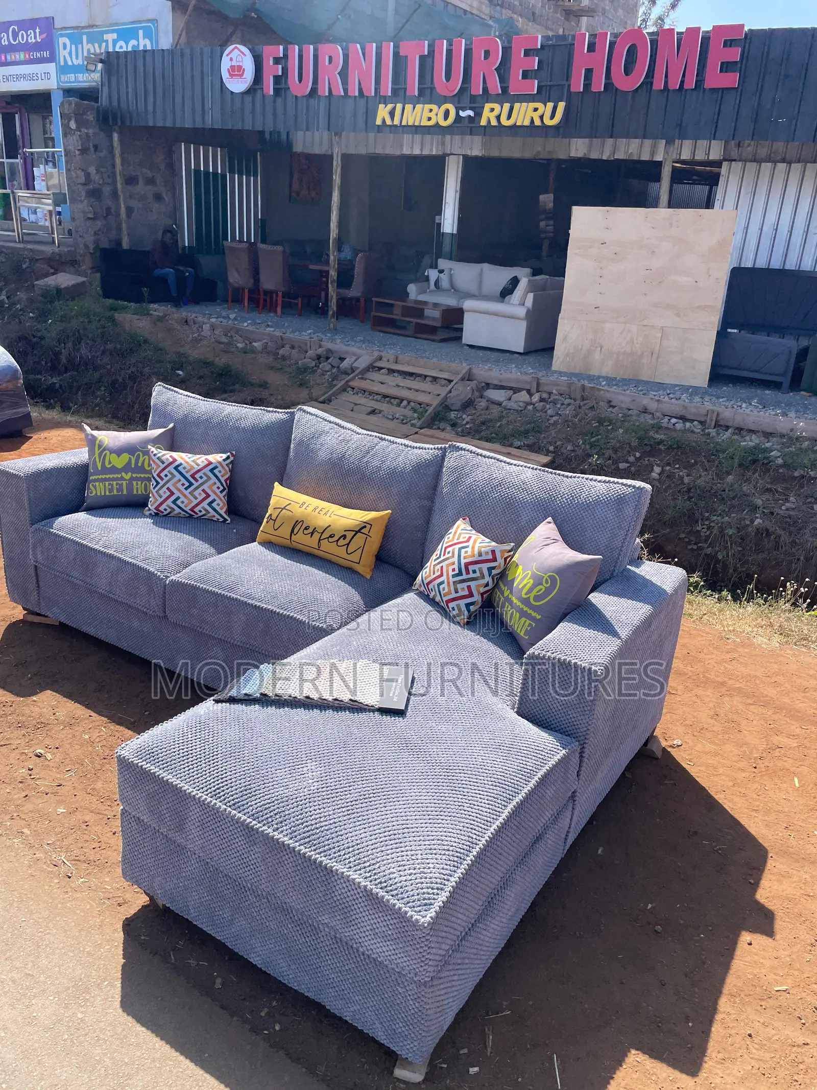Dark Grey  L Sofa/ L Shaped Sofa/ L Sofa