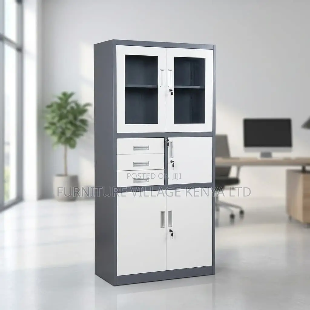 Storage Cabinets: 2-door Metallic File Cabinet With Safe