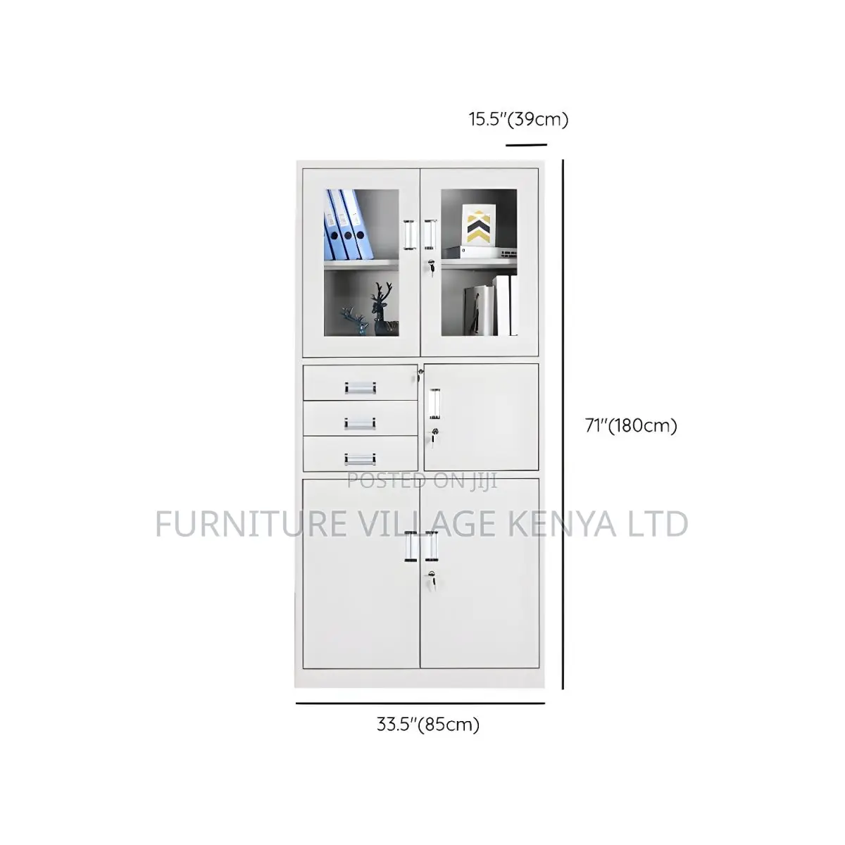 Storage Cabinets: 2-door Metallic File Cabinet With Safe