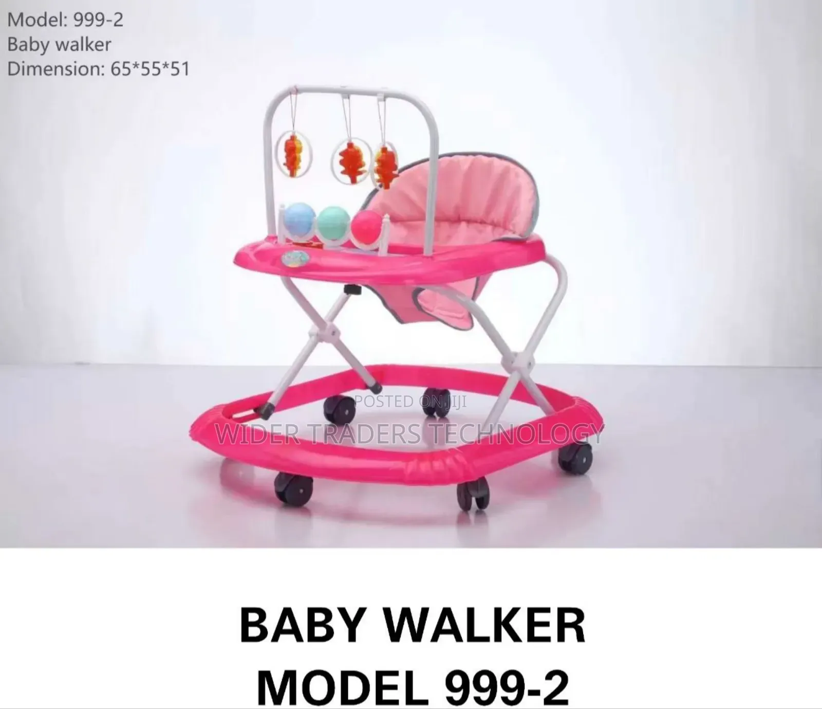 Model 999-2 Baby Walker in a Vibrant Pink