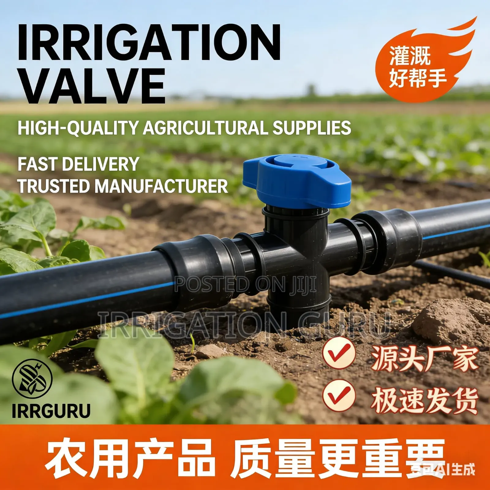 Pe Mini Ball Valve for Drip Laterals