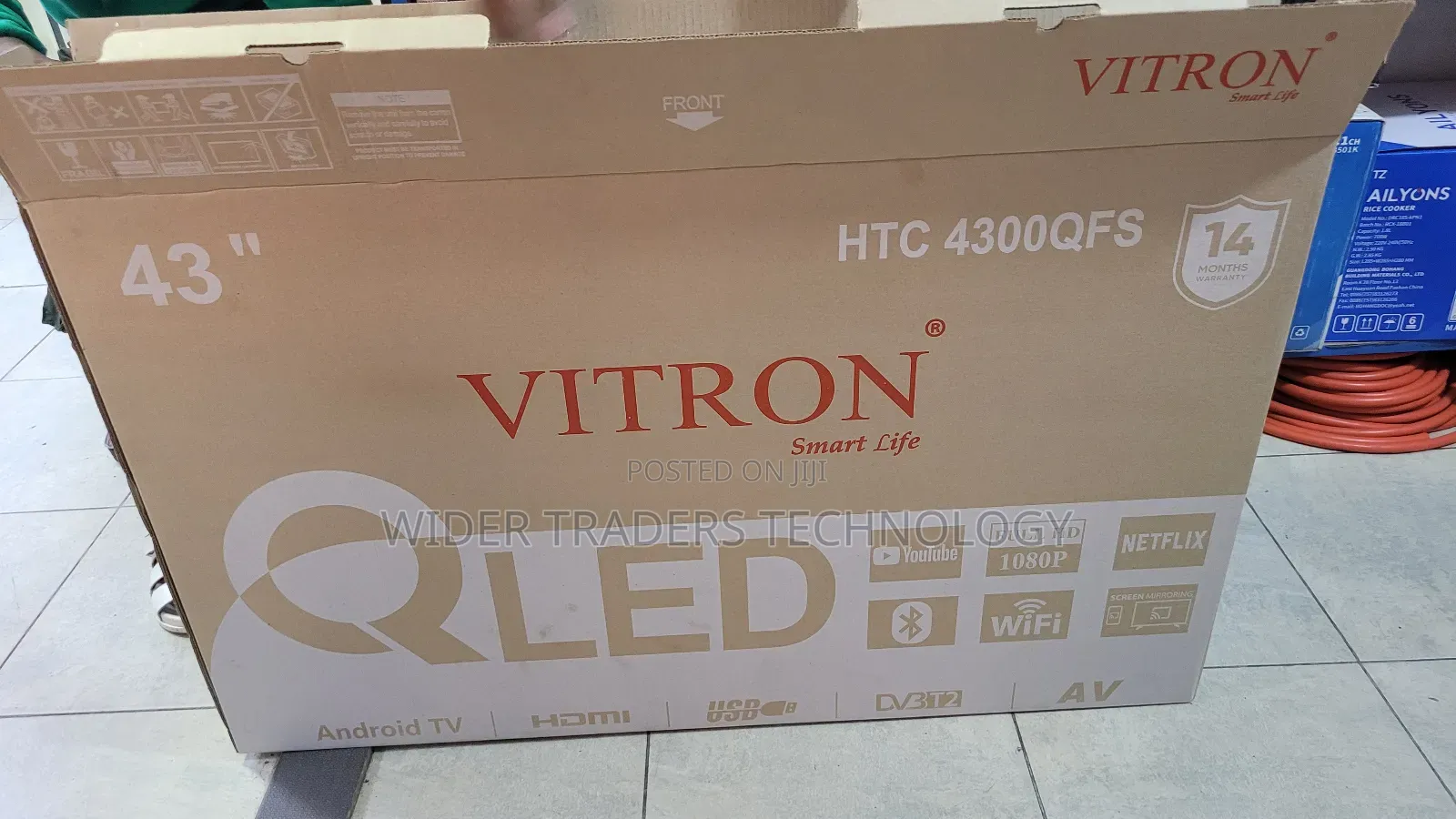 Vitron 43-Inch Qled Full Hd Smart Android Tv (Model: HTC 4300qfs