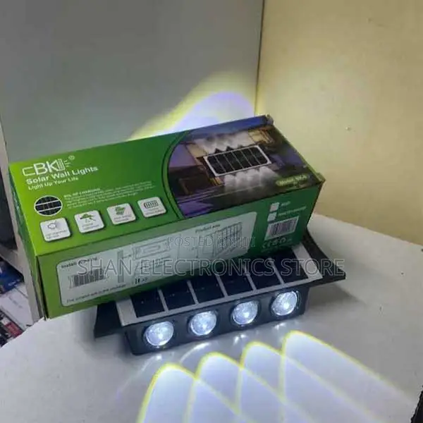 8 Led Up Down Waterproof Solar Powered Simple Design Wall Light