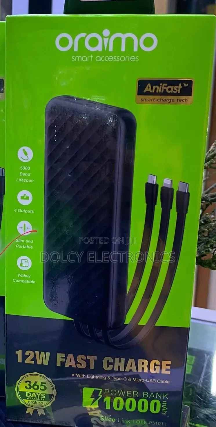 Oraimo Opb-P5101 10,000mah 12w Power Bank.