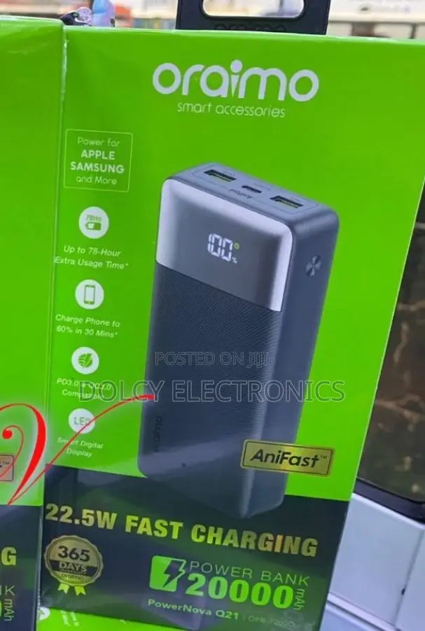 Oraimo Power Bank Powernova Q21 Opb-7200q 22.5w