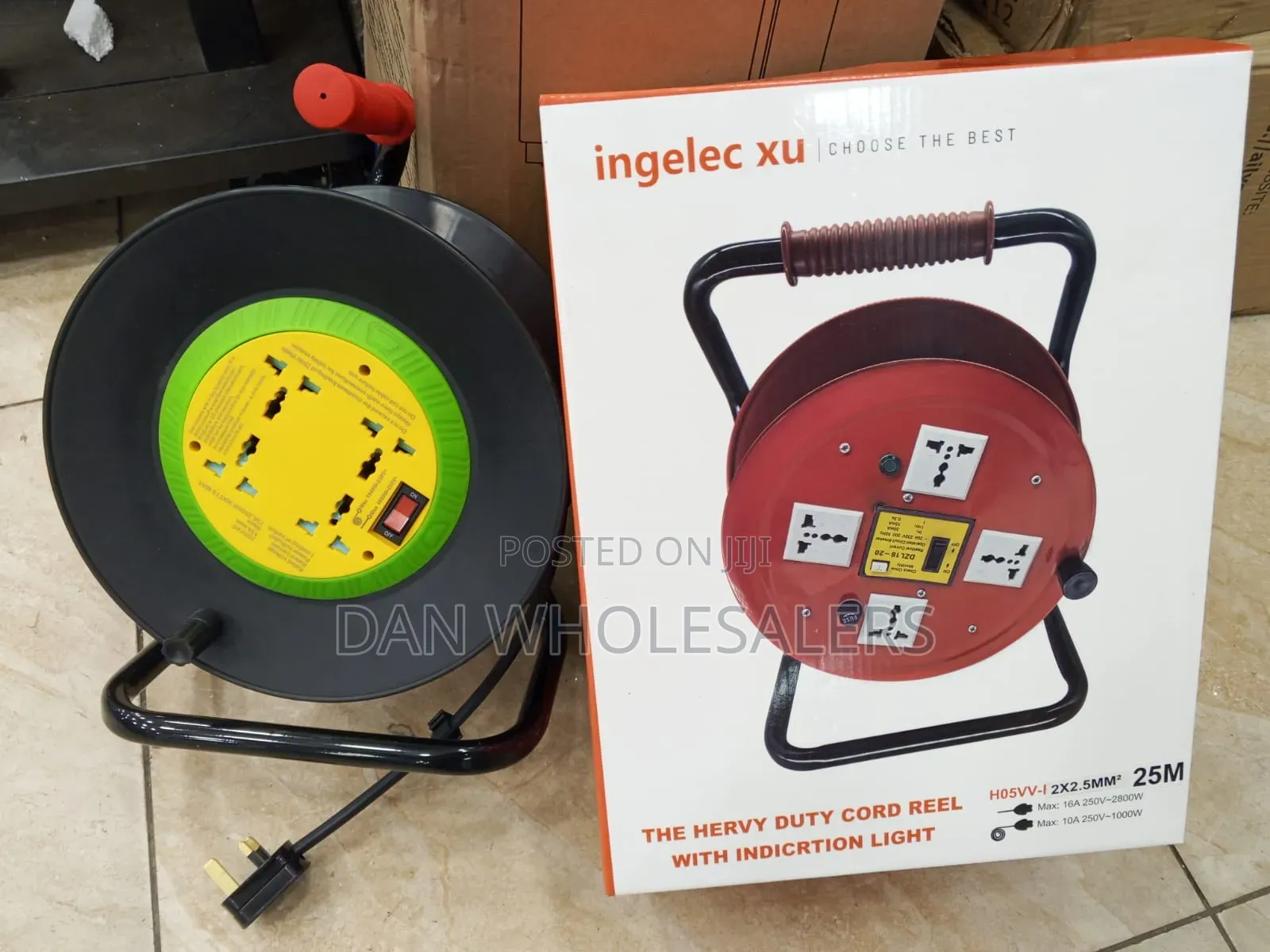 Extension Reel 25 Meters 2.5 Mm Cable Power