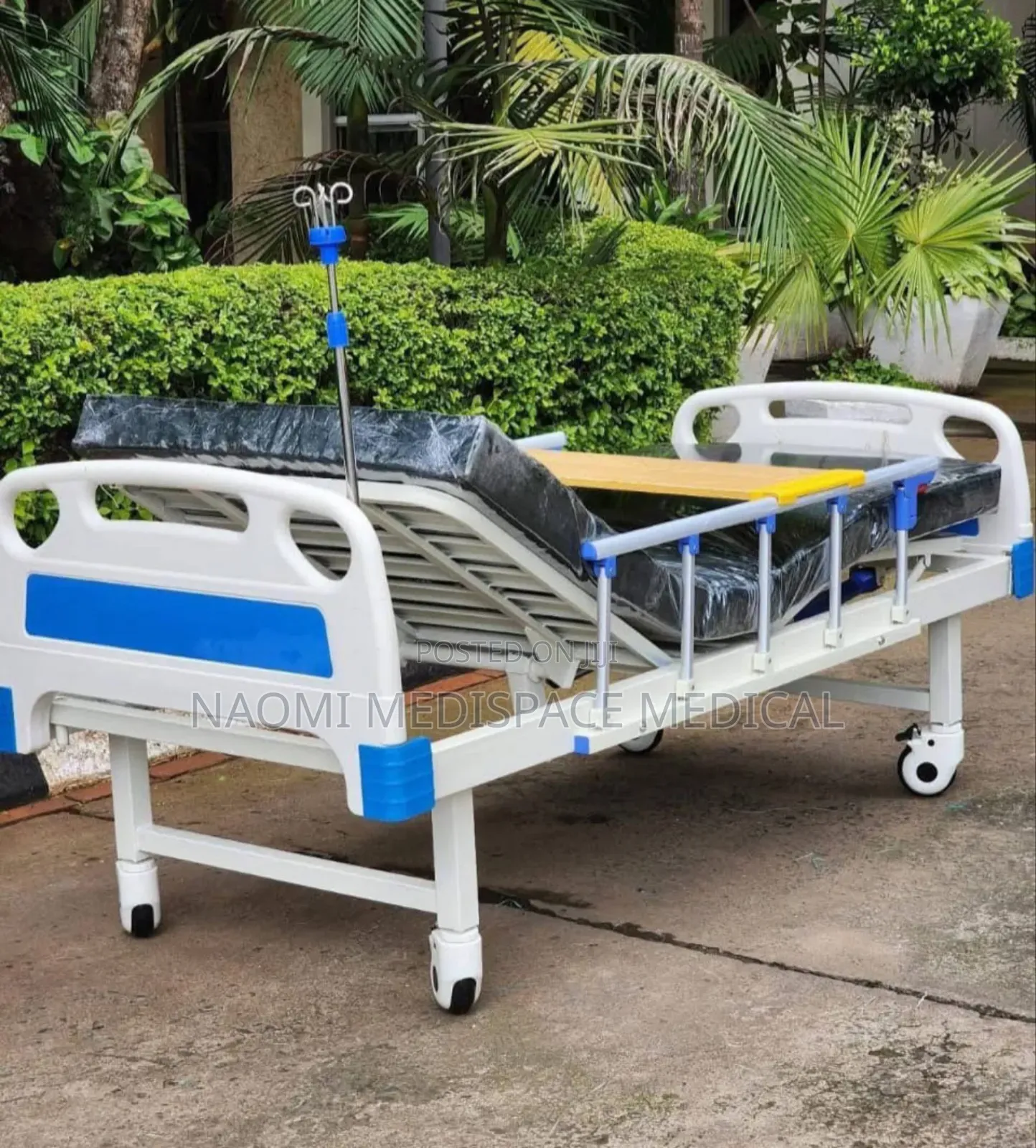 New Abs Imported Single Crank Complete Bed,Mattress and a Drip Stand
