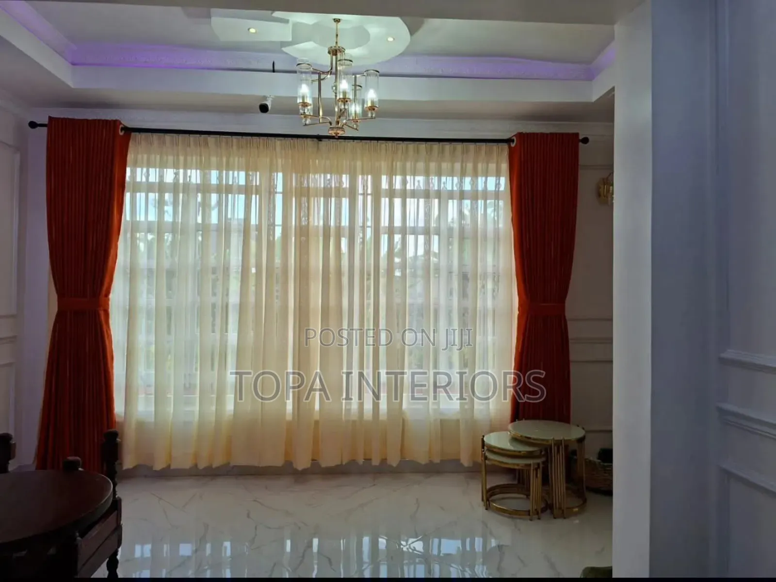 Beautiful Orange Curtains for Living Room Wall Window Decoration