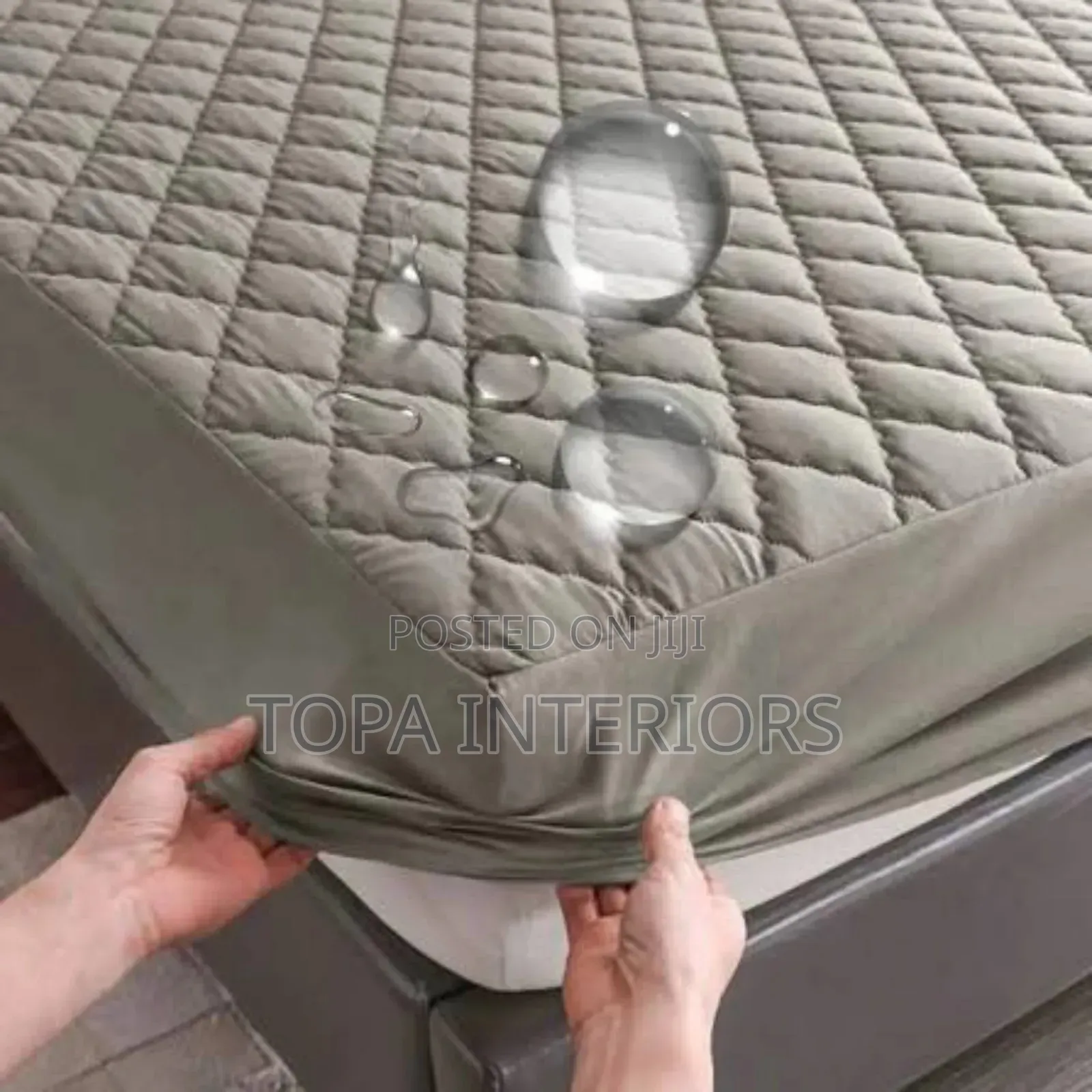 Dark Grey Air BNB Waterproof Mattress Protector Covers With a Deep Fit