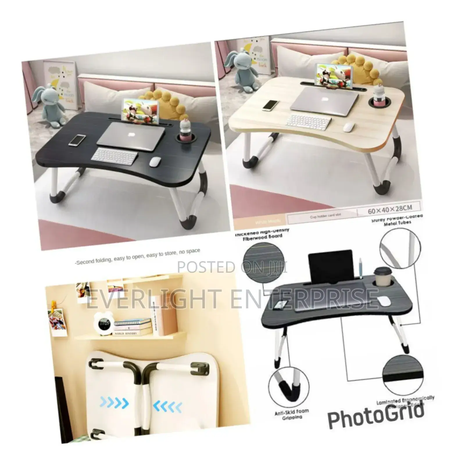 Folding Breakfast/Study Table Laptop Desk on Bed