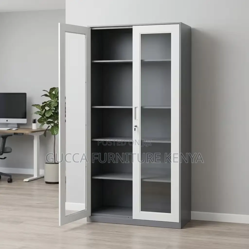 2-door Metallic Office Display Cabinet