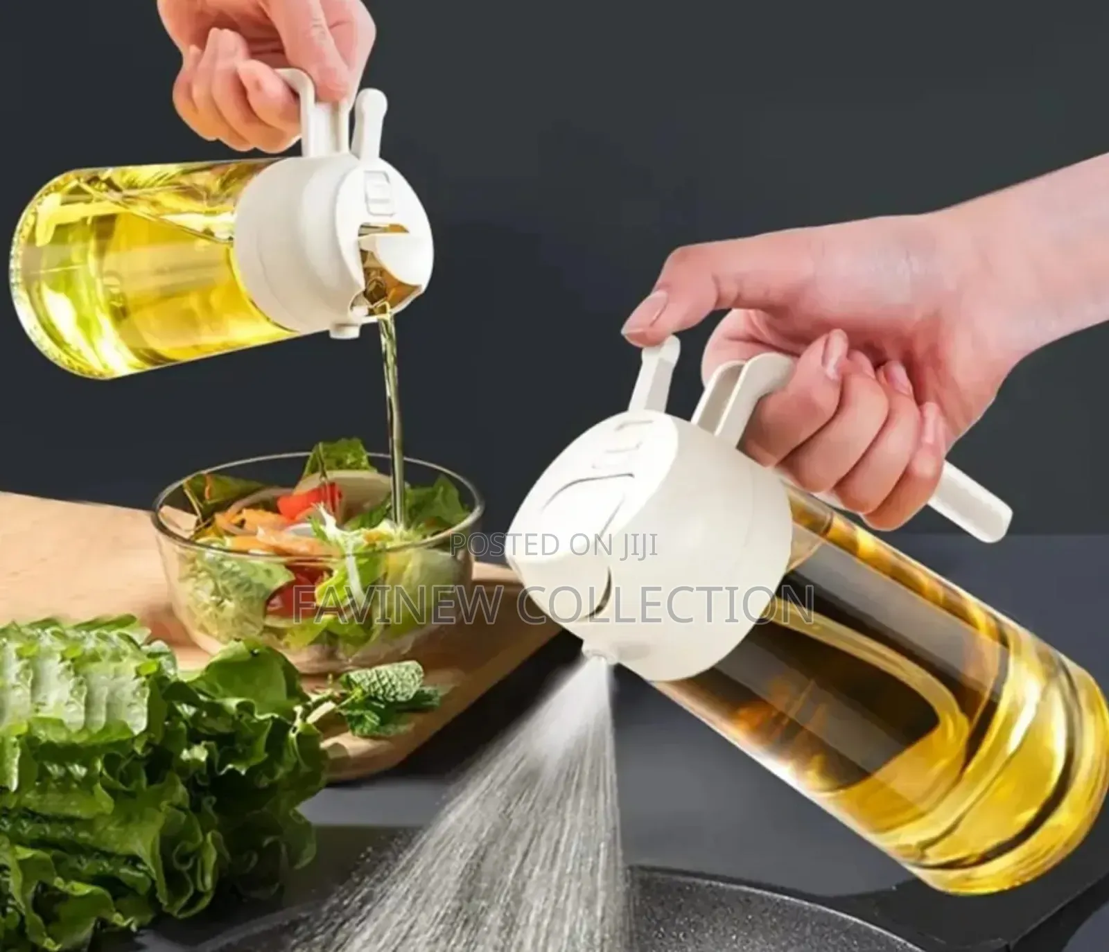 2 In 1 Oil Jar. Sprayer Dispenser