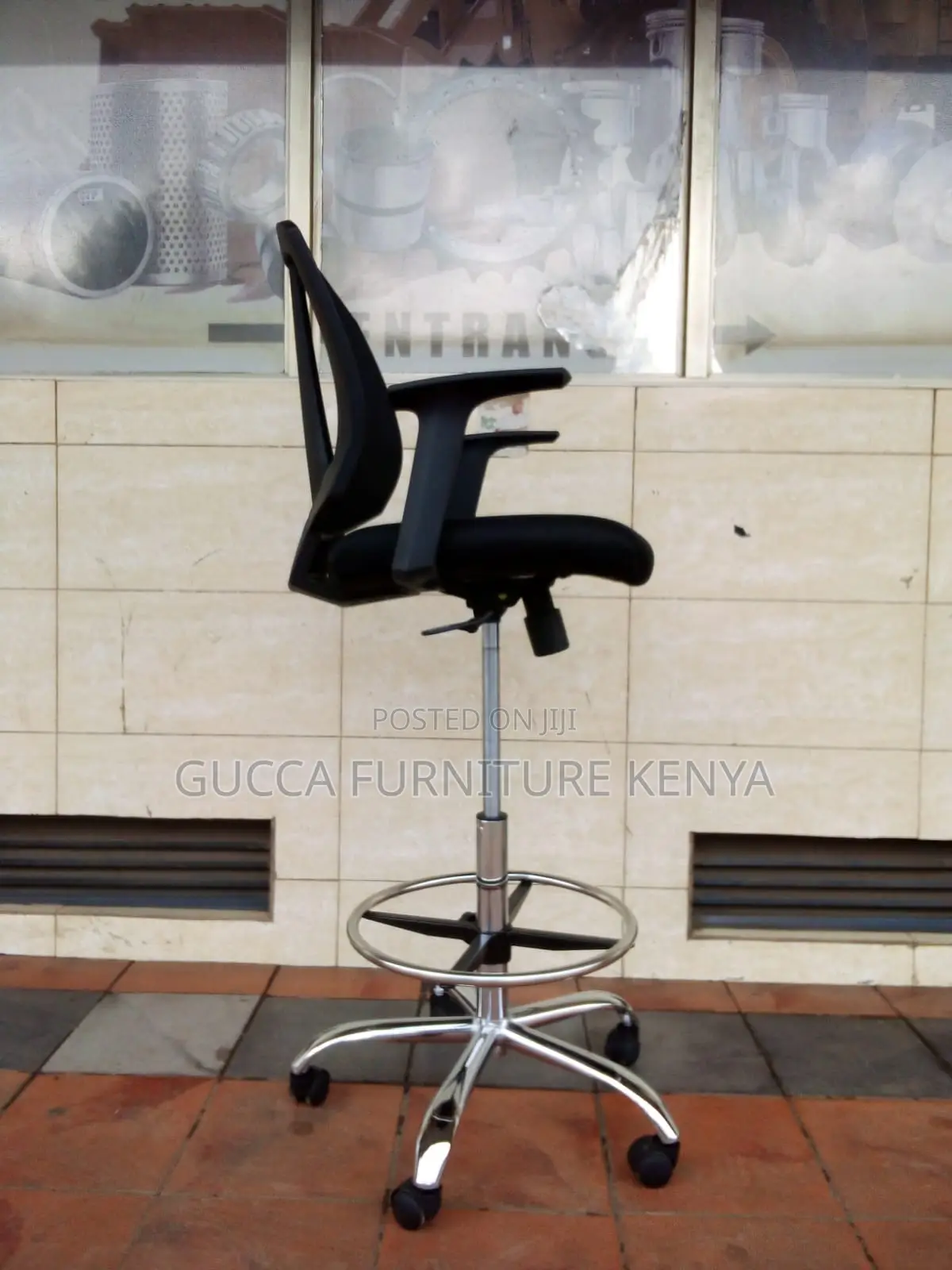 Height Adjustable Mesh Cashier Desk Chair