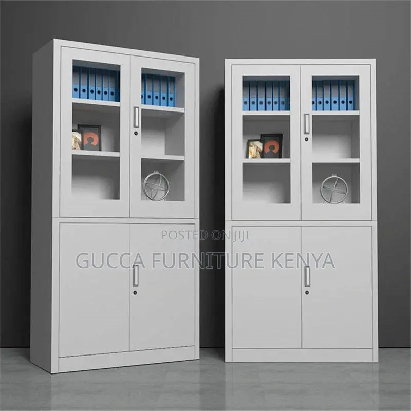 2-door Half Glass Metal Filing Office Cabinet