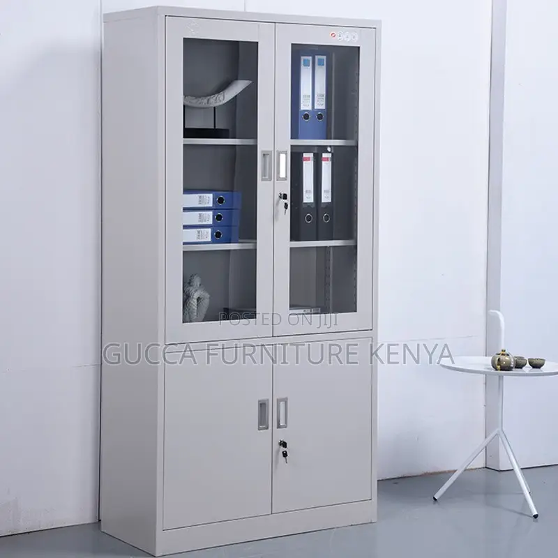 2-door Half Glass Metal Filing Office Cabinet