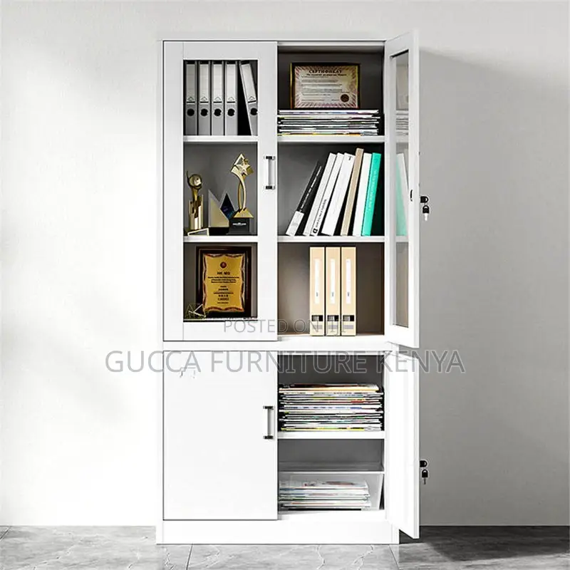 2-door Half Glass Metal Filing Office Cabinet