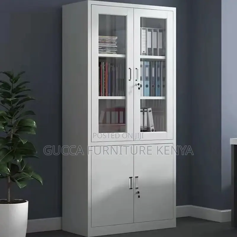 2-door Half Glass Metal Filing Office Cabinet