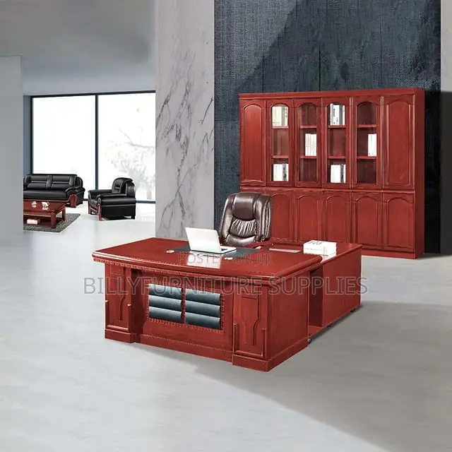 2m Mahogany Executive Desk