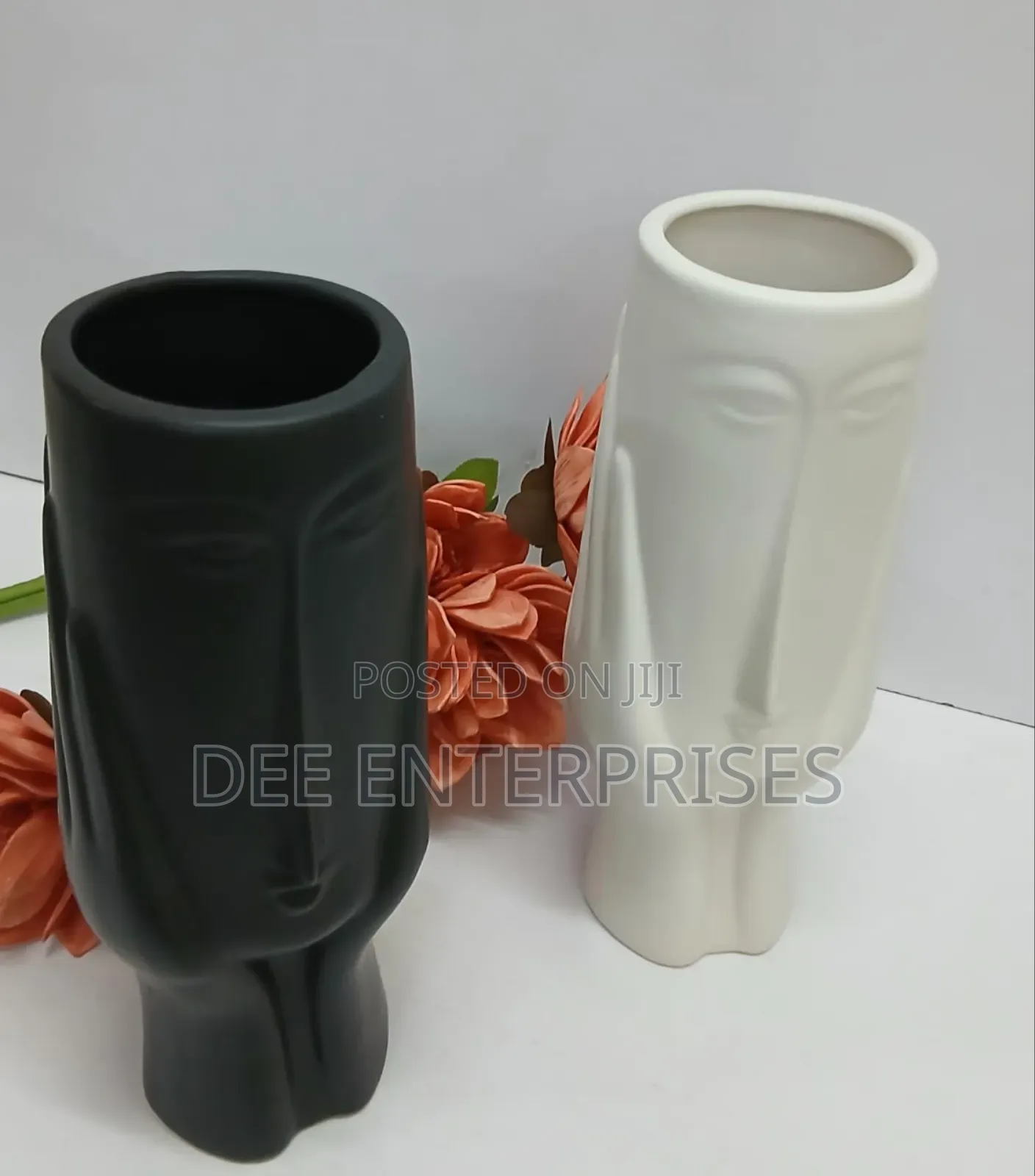 Face Decorative Flower Vase