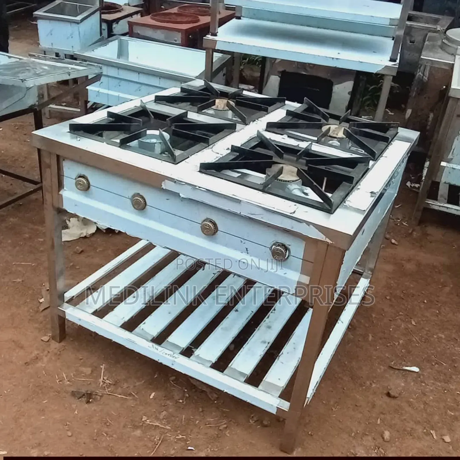 Stainless Ss304 Commercial 4-Burner Cooker