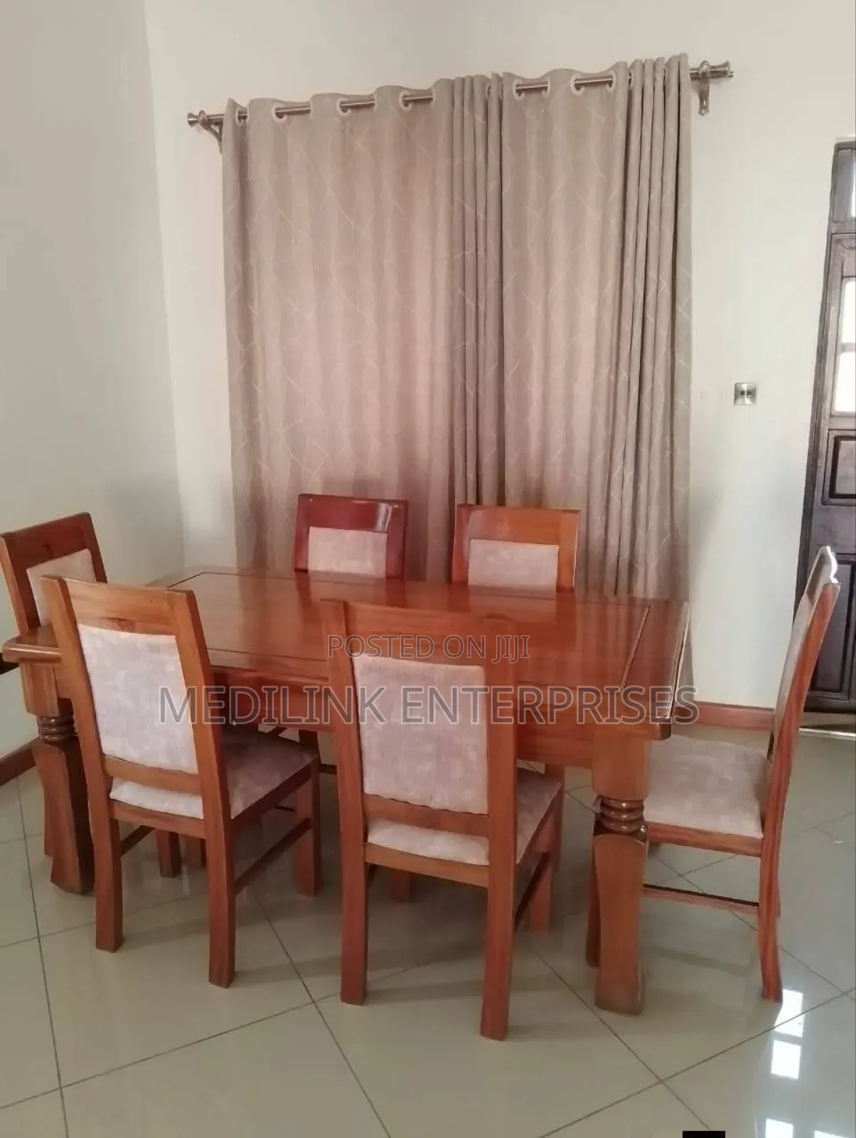 Maxim Pure Solid 6-Seater Dinning Table Set