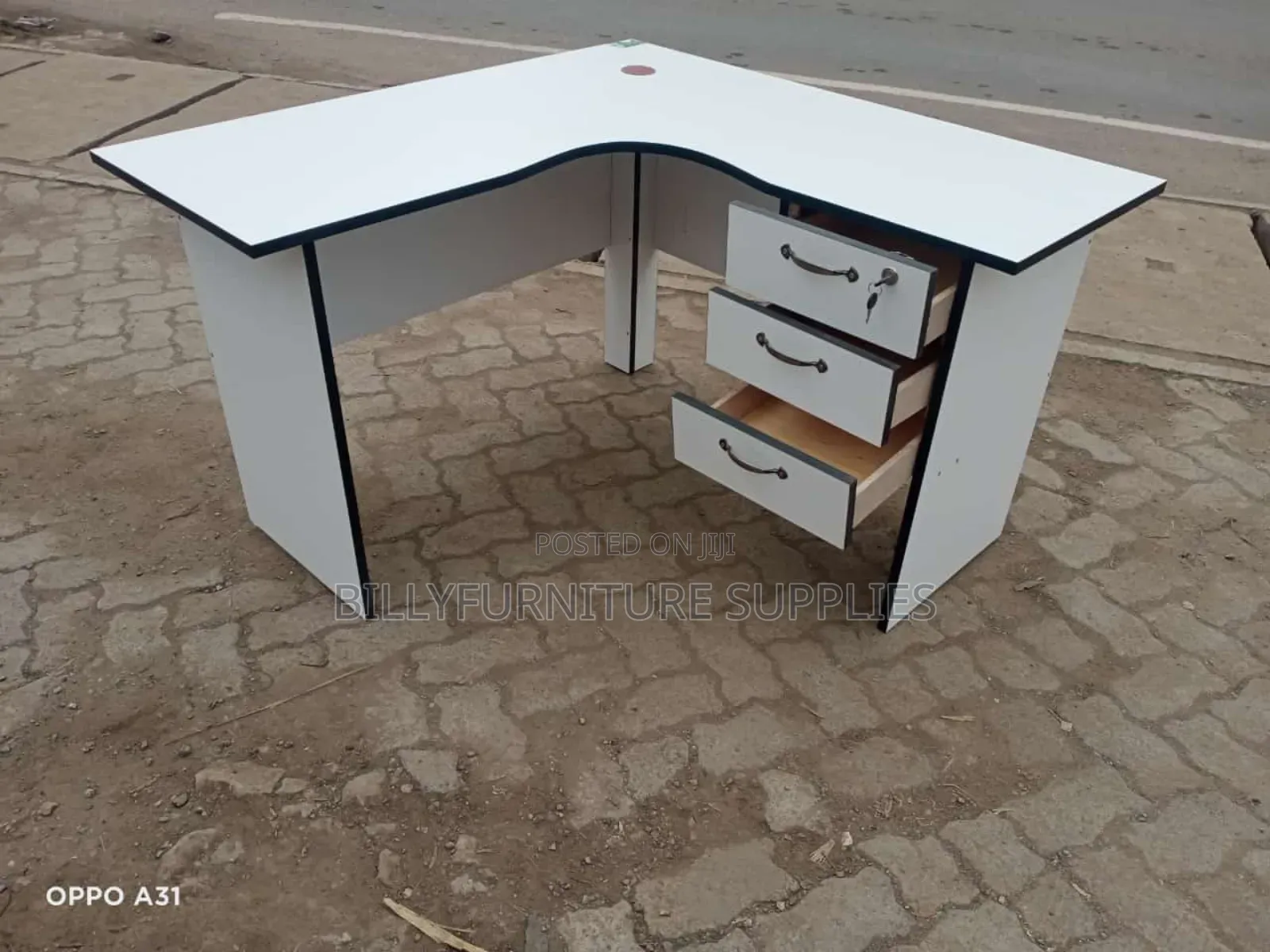 White L Shaped Desk