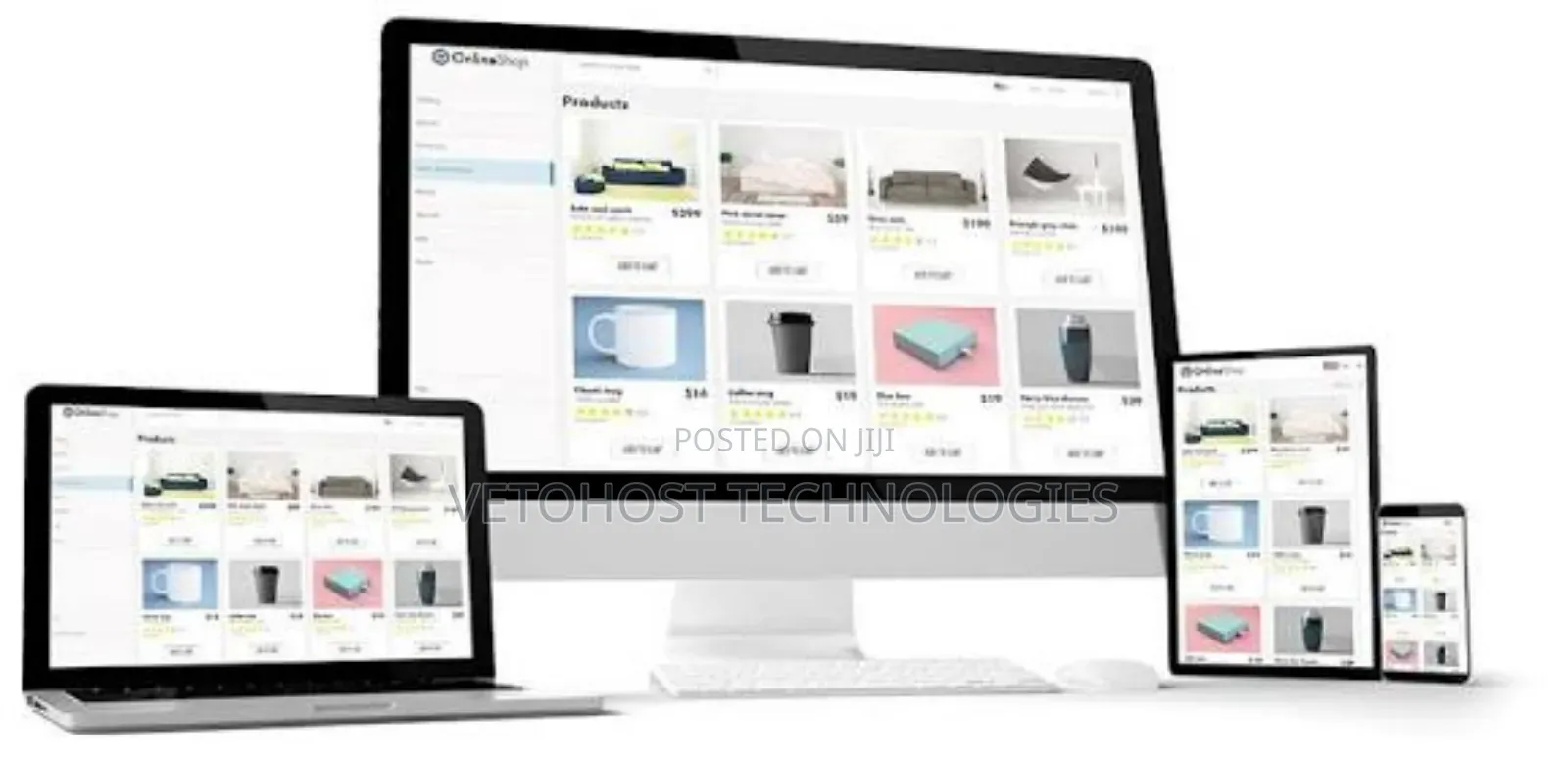 Business Website - Get Your E-Commerce Online + Free Domain + Hosting