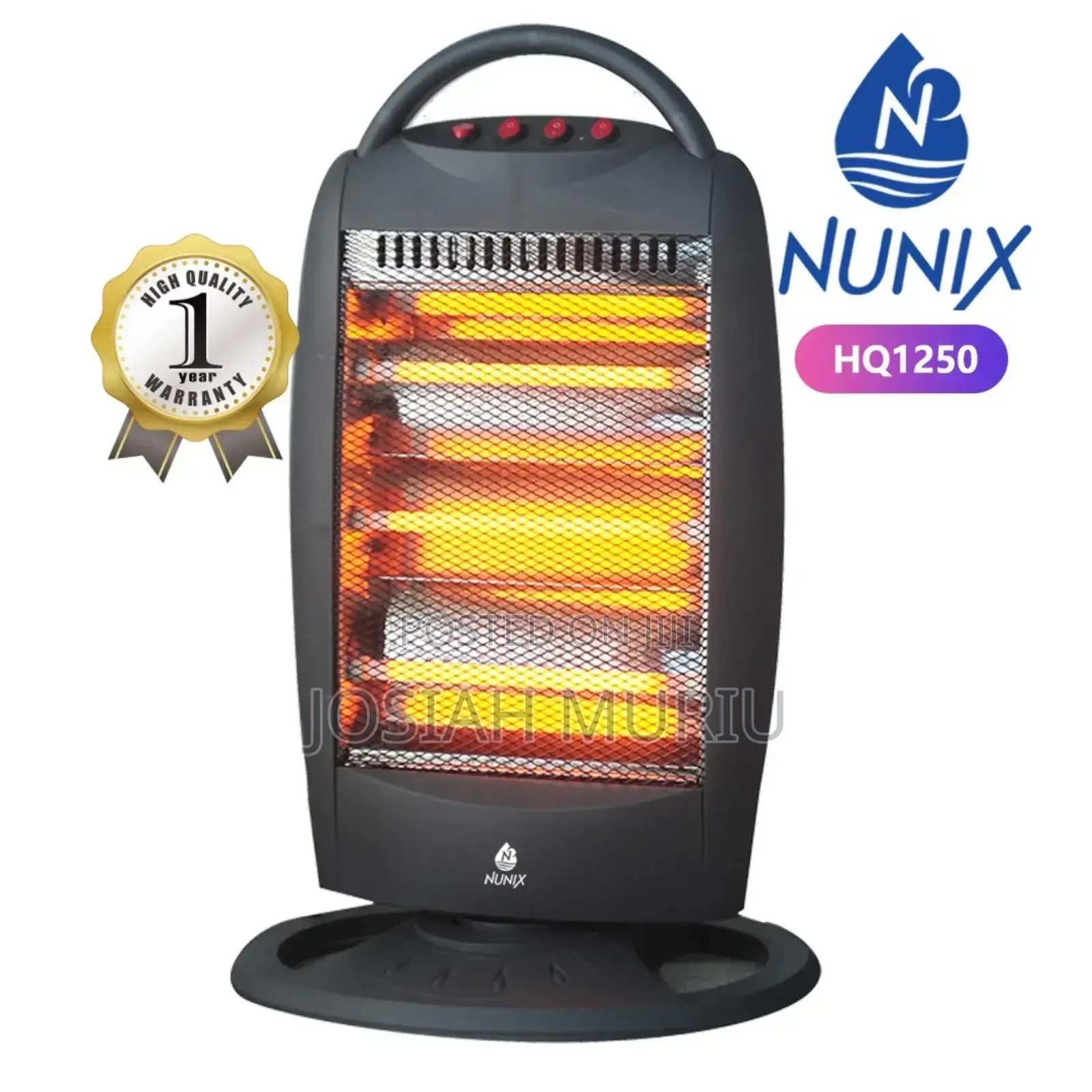 Nunix Hq1250 Halogen Room Heater.