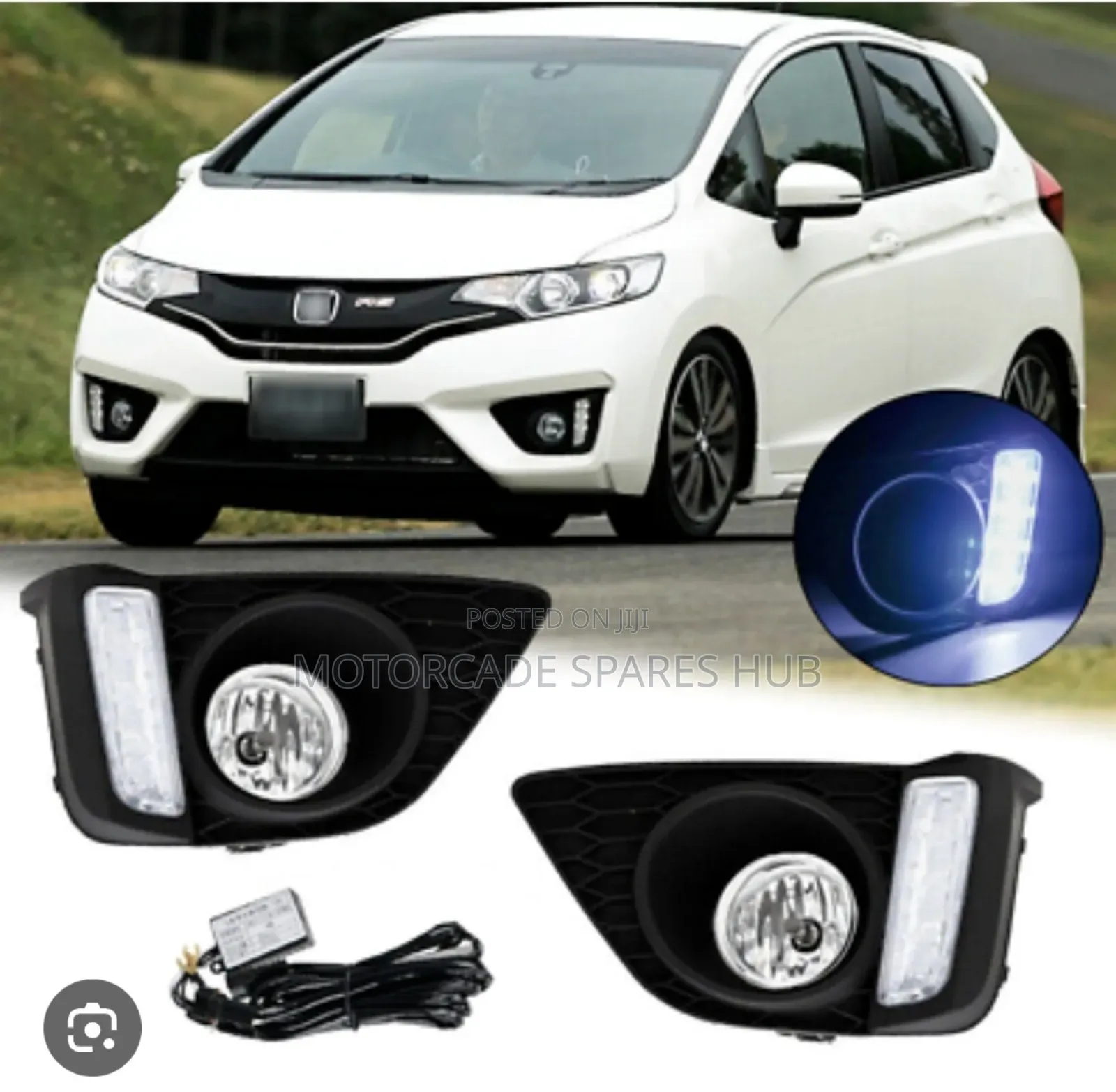 Honda Fit 2015 Fog Lights Complete Set With Wiring Harness