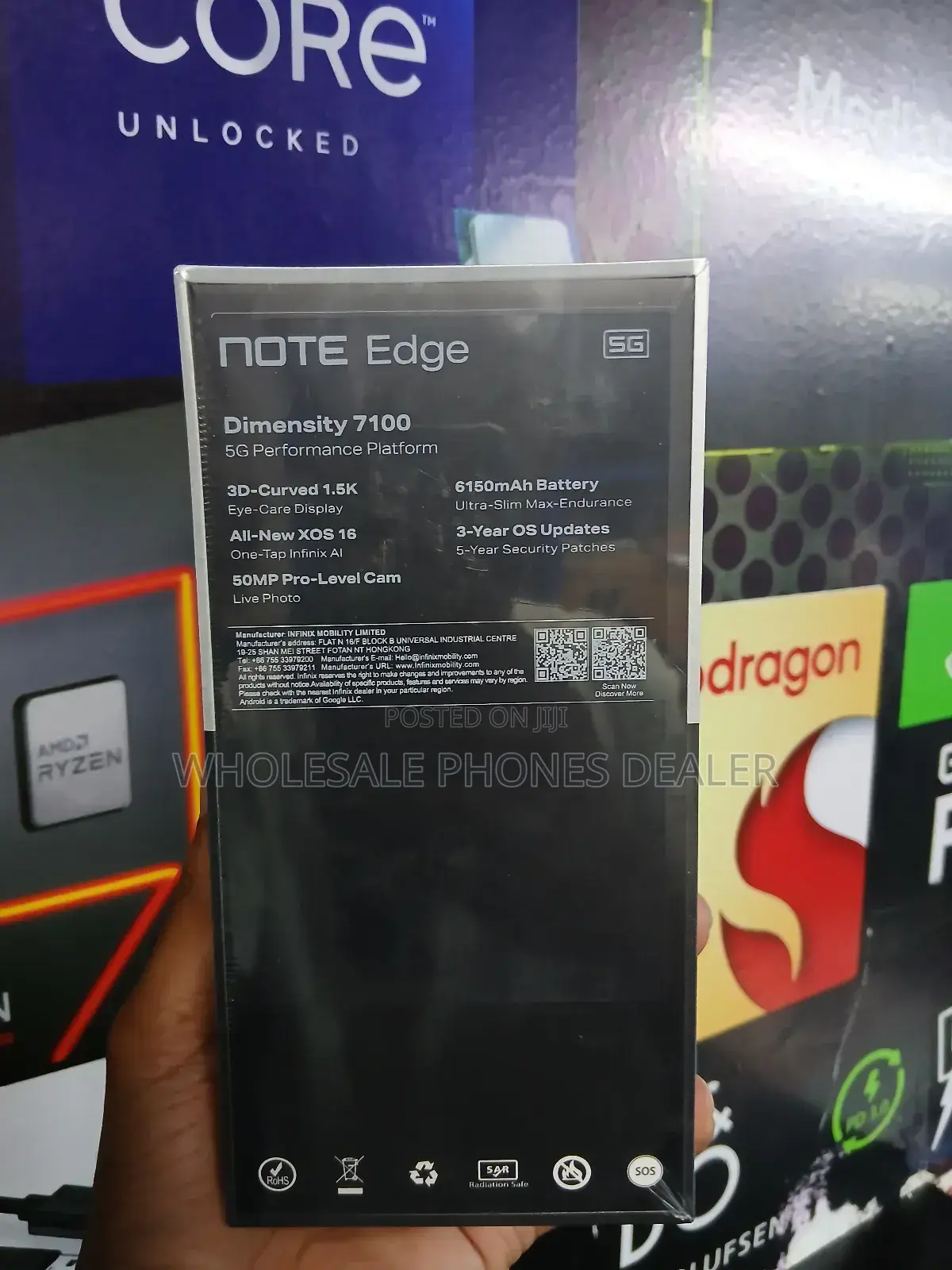 New Infinix Note Edge 256 GB Silver