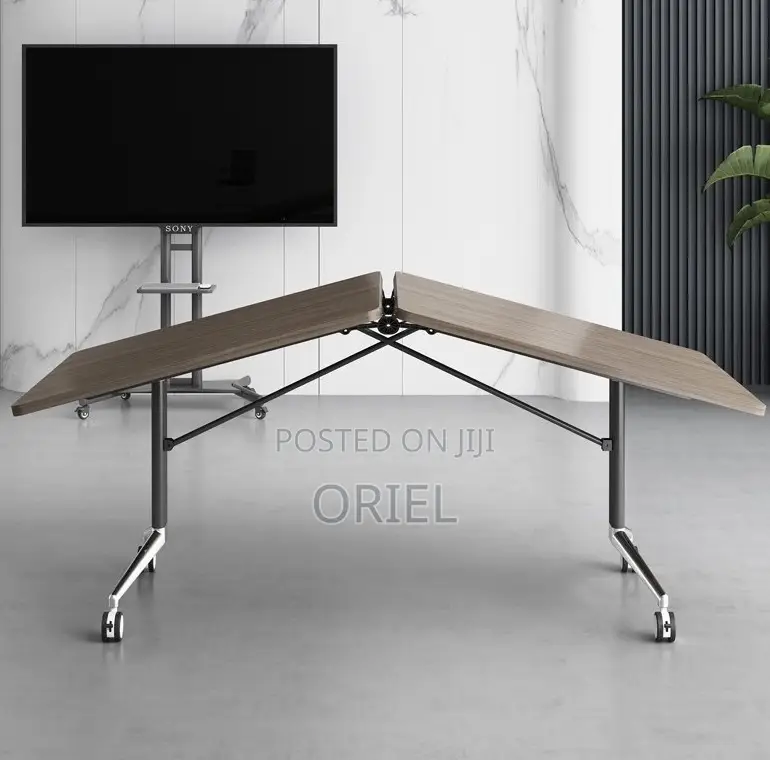 Boardroom Tables; Mobile Folding Conference Table With Lockable Wheels