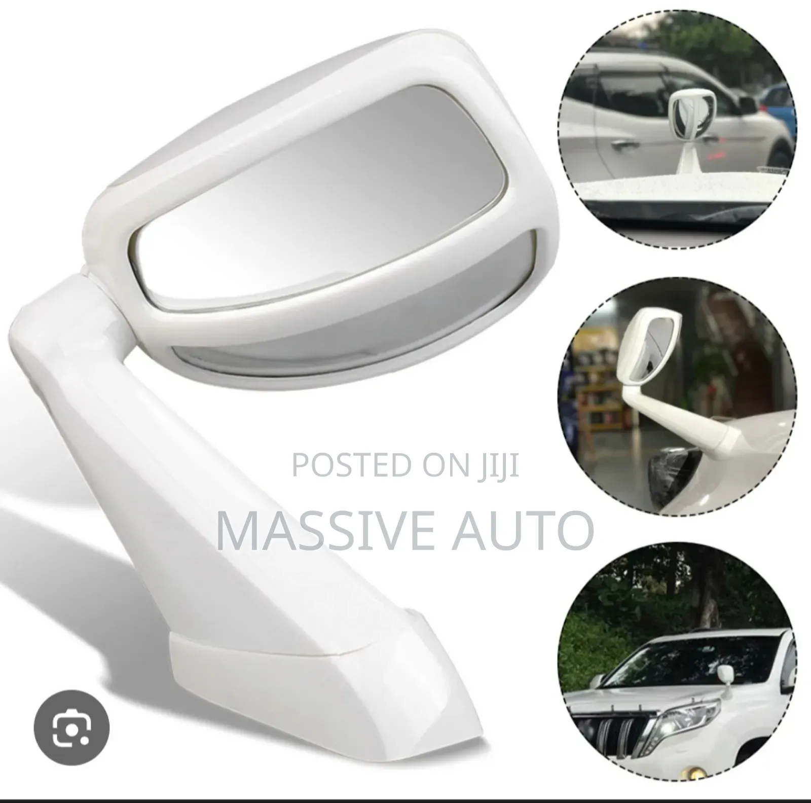 White Blind Spot Bonet Rear View Mirror Under Mirror