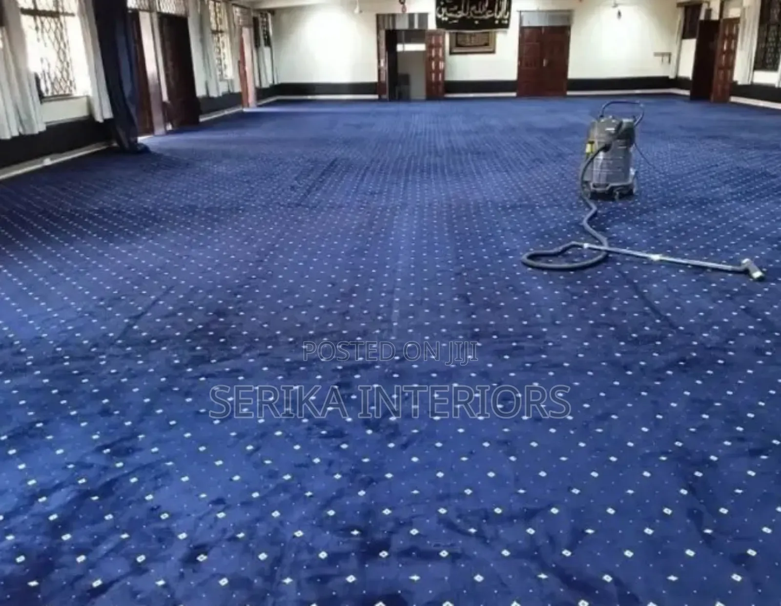 Blue Wall to Wall Carpet Office Carpets Environmental Friendly Justice