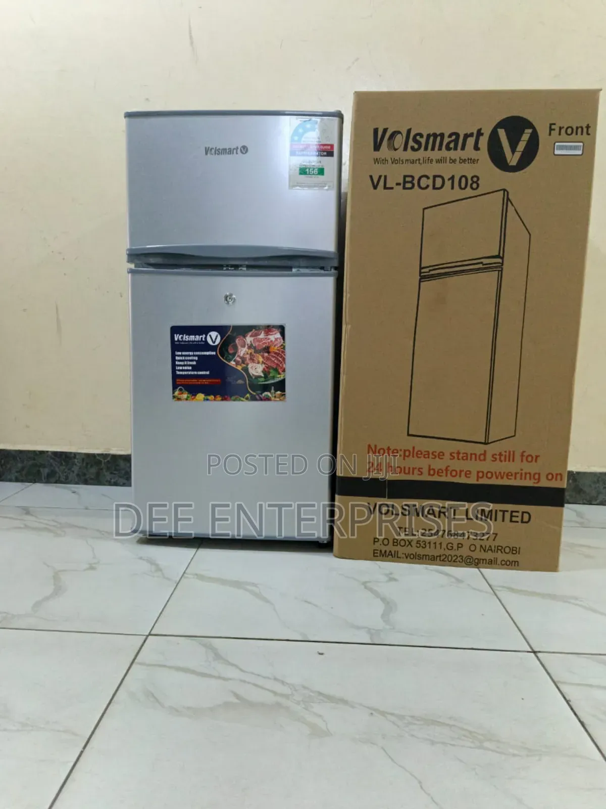 Volsmart 108l Double Door Fridge